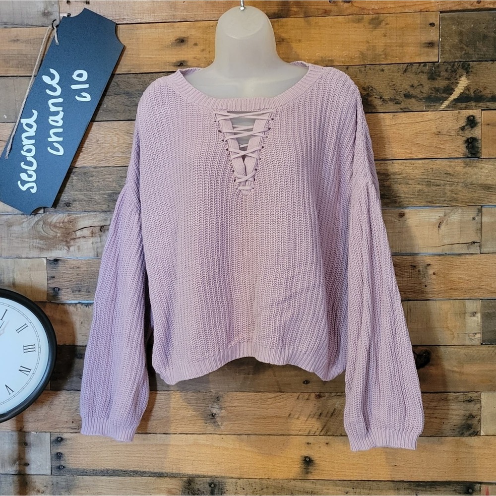 SALE-Ruby Moon women's oversized lilac knitted sweater size small